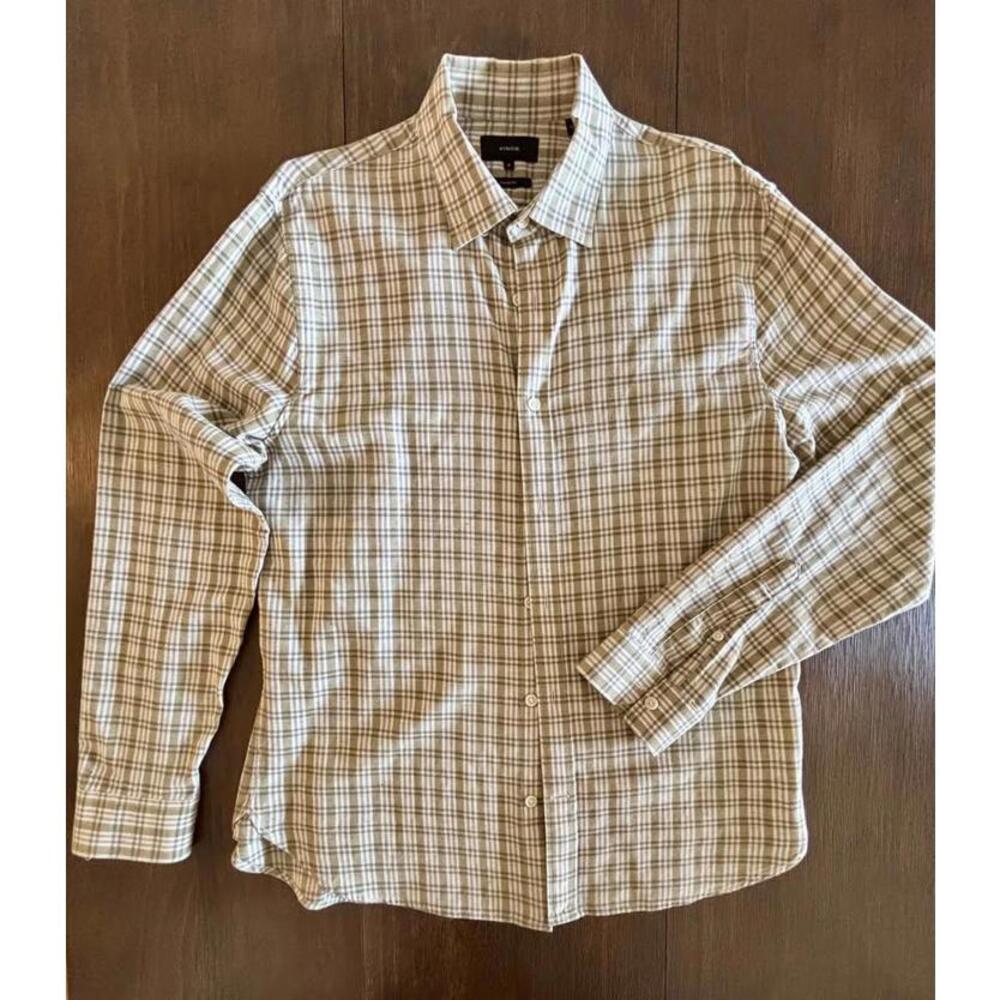 Vince Classic Fit Men’s Plaid Button-Down Shirt